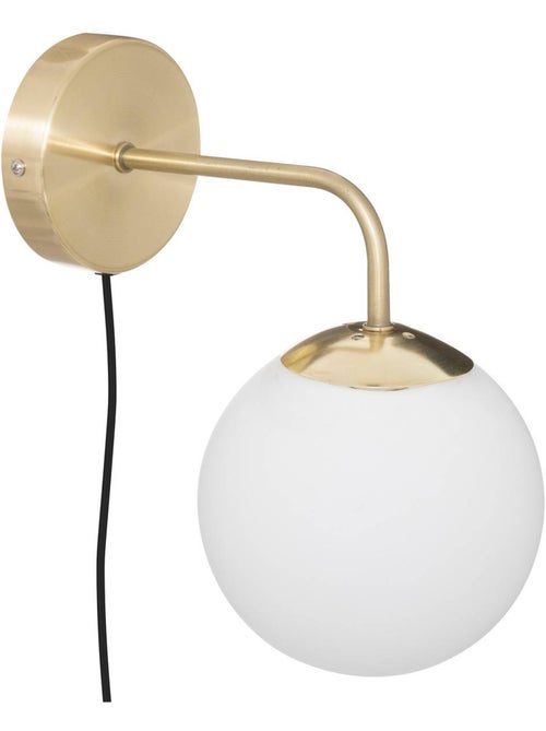 Gouden glazen wandlamp - Kiabi