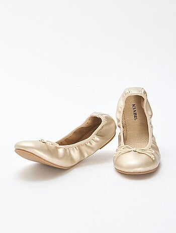 Goudkleurige ballerina's
