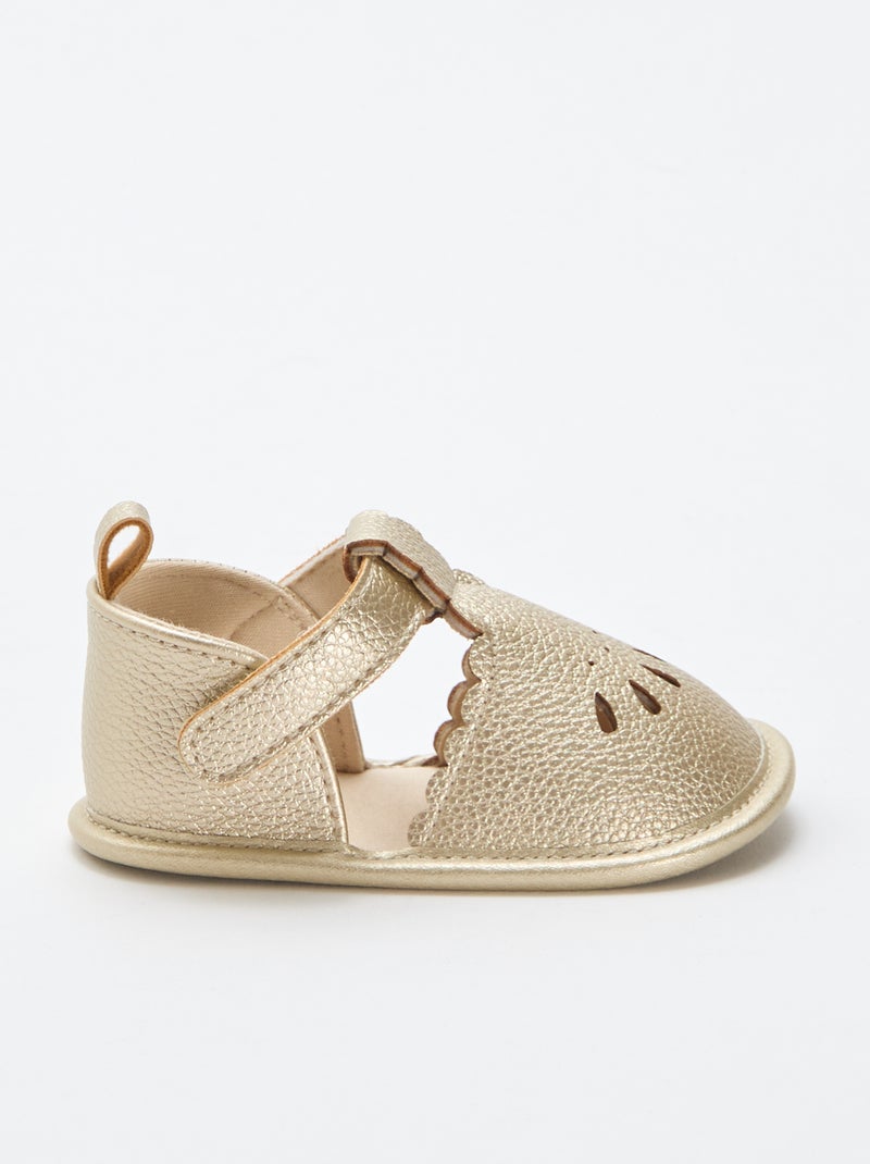 Goudkleurige ceremoniële sandalen Geel - Kiabi