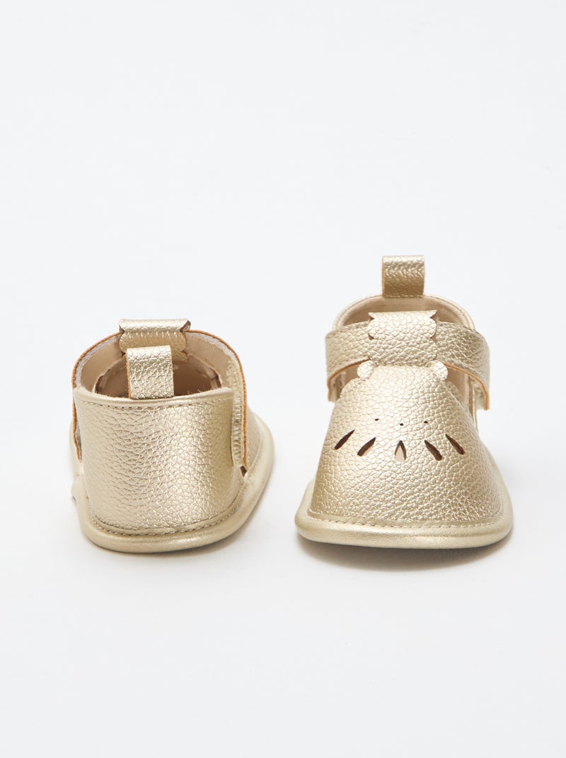 Goudkleurige ceremoniële sandalen Geel - Kiabi