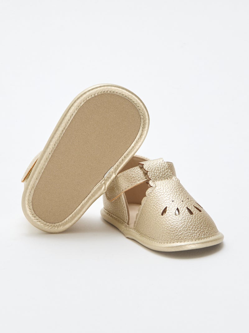 Goudkleurige ceremoniële sandalen Geel - Kiabi