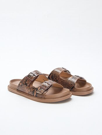 Goudkleurige instappers met twee bandjes