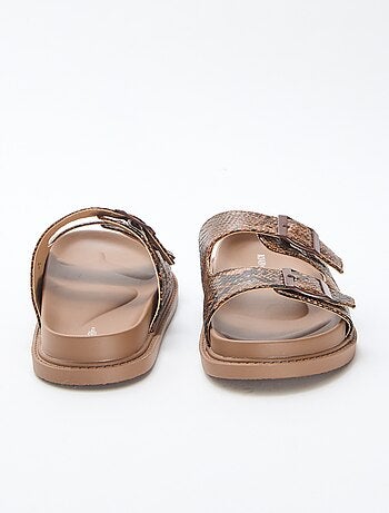 Goudkleurige instappers met twee bandjes