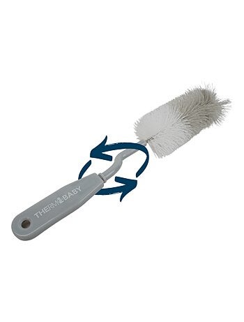 Goupillon rotatif pour biberon + goupillon tétines