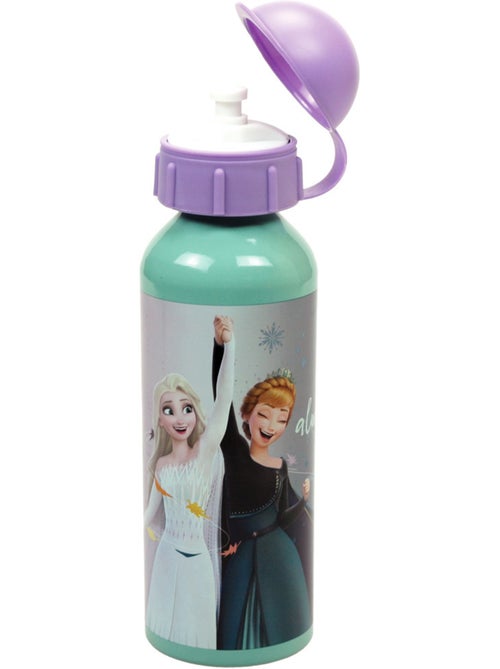 Gourde aluminium 'La Reine des Neiges' 52 cl 520 ml à clapet et anse - Kiabi
