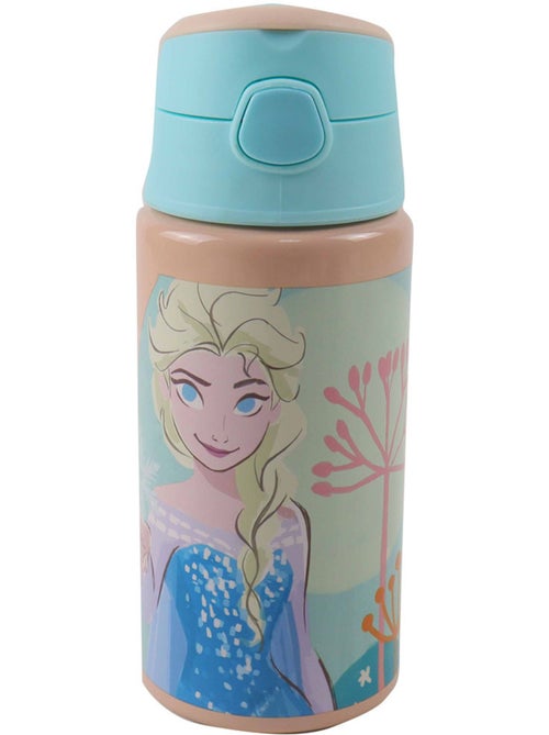 Gourde enfant aluminium à clapet 'La Reine des Neiges' 50 cl - - Kiabi