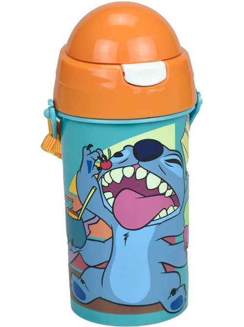 Gourde isotherme 'Stitch' 500 ml avec paille et sangle amovible - Kiabi
