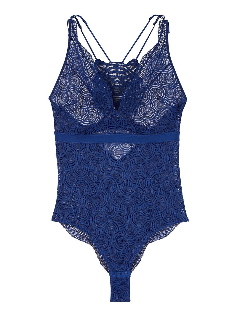 Grace body sublieme rug kant marineblauw Marineblauw - Kiabi