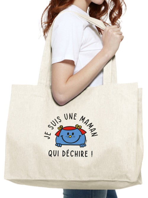 Grand cabas JE SUIS UNE MAMAN QUI DECHIRE - Kiabi