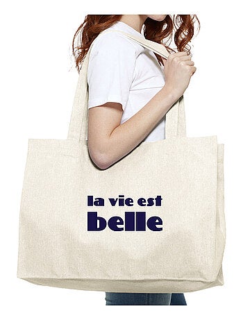 Grand cabas LA VIE EST BELLE CŒUR