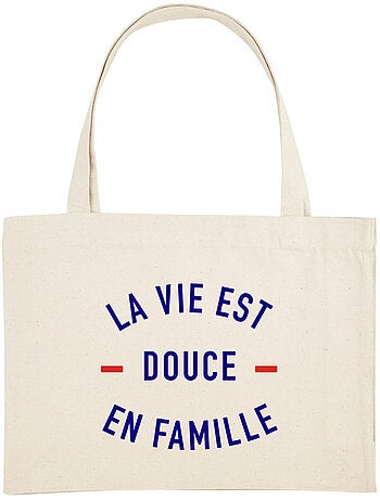 Grand cabas LA VIE EST DOUCE EN FAMILLE