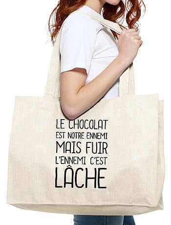 Grand cabas LE CHOCOLAT EST NOTRE ENNEMI 2