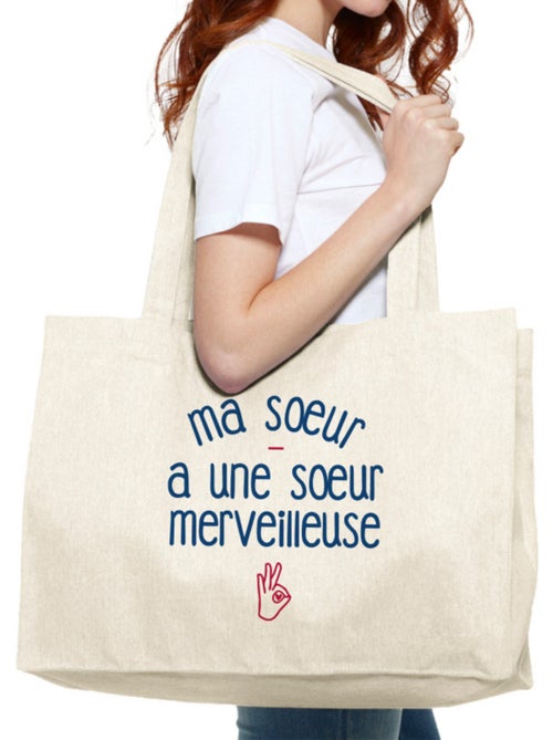 Grand cabas MA SŒUR A UNE SŒUR MERVEILLEUSE - Kiabi