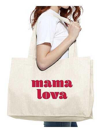 Grand cabas MAMA LOVA CŒUR ROUGE