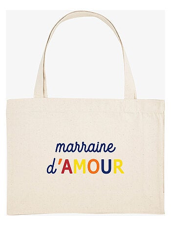 Grand cabas MARRAINE D'AMOUR COLORÉE WAF