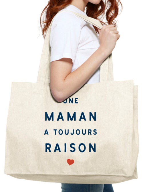Grand cabas UNE MAMAN A TOUJOURS RAISON 2 MPT - Kiabi Grand cabas UNE MAMAN A TOUJOURS RAISON 2 MPT - Kiabi