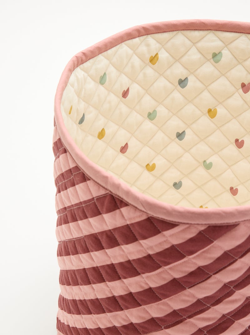 Grand panier de rangement Rose - Kiabi