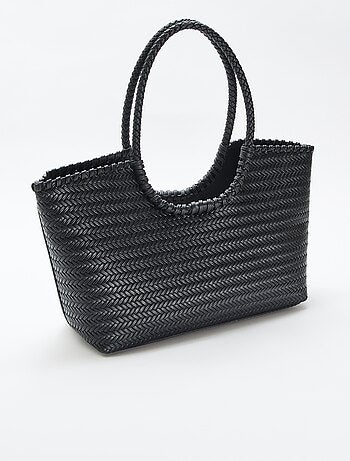 Grand sac tressé de forme rectangulaire