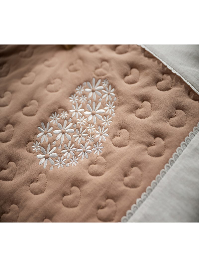 Grand tapis de jeu en coton matelassé - sauthon Blanc Rose - Kiabi