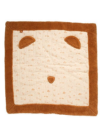 Grand tapis de jeu en double gaze de coton et sherpa - sauthon