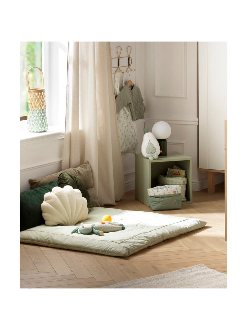 Grand tapis de sol en lin - sauthon Vert tilleul - Kiabi