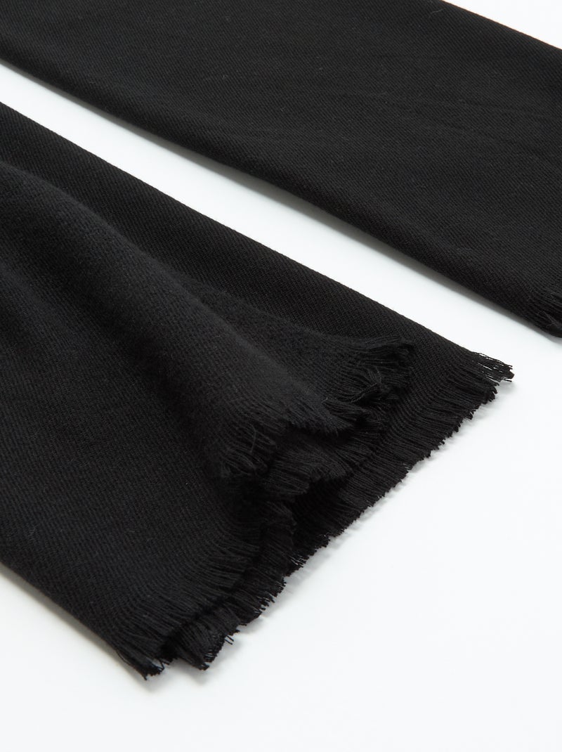 Grande écharpe rectangulaire Noir - Kiabi