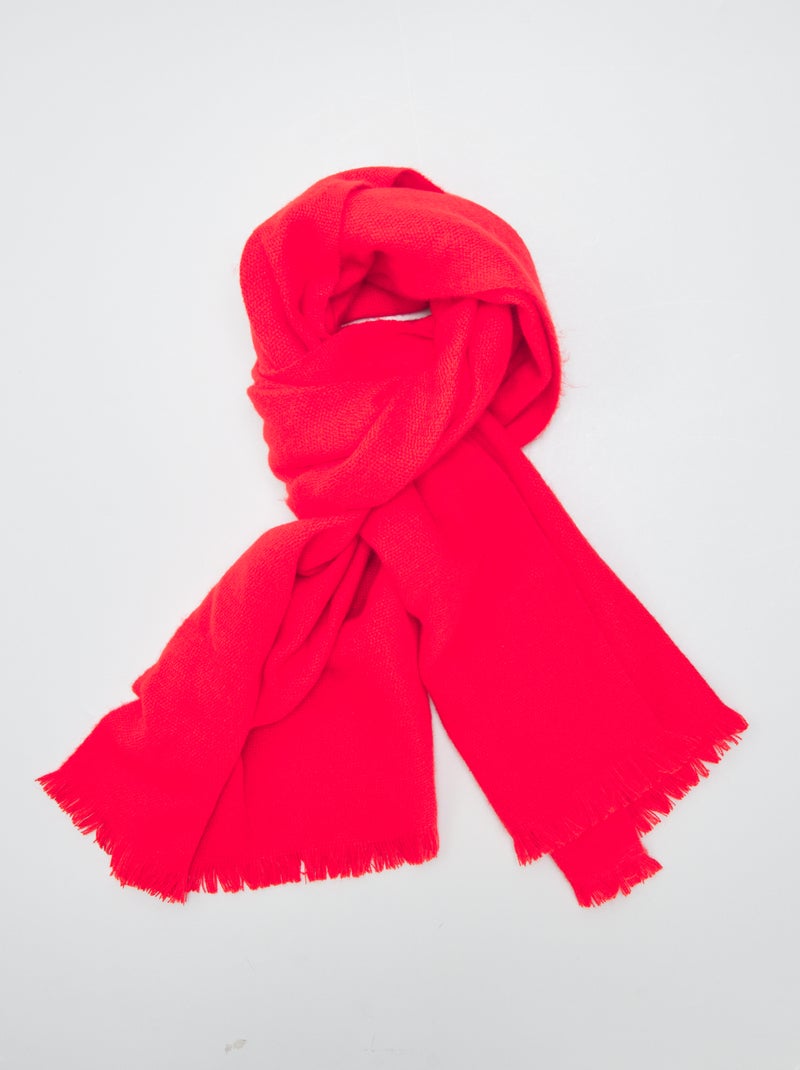 Grande écharpe toucher doux Rouge - Kiabi
