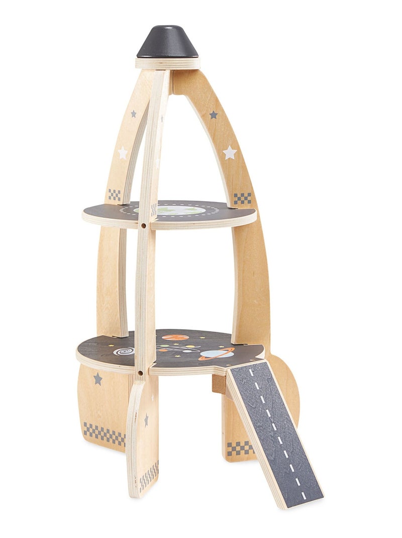Grande fusée spatiale en bois avec garage et extras mamabrum N/A - Kiabi