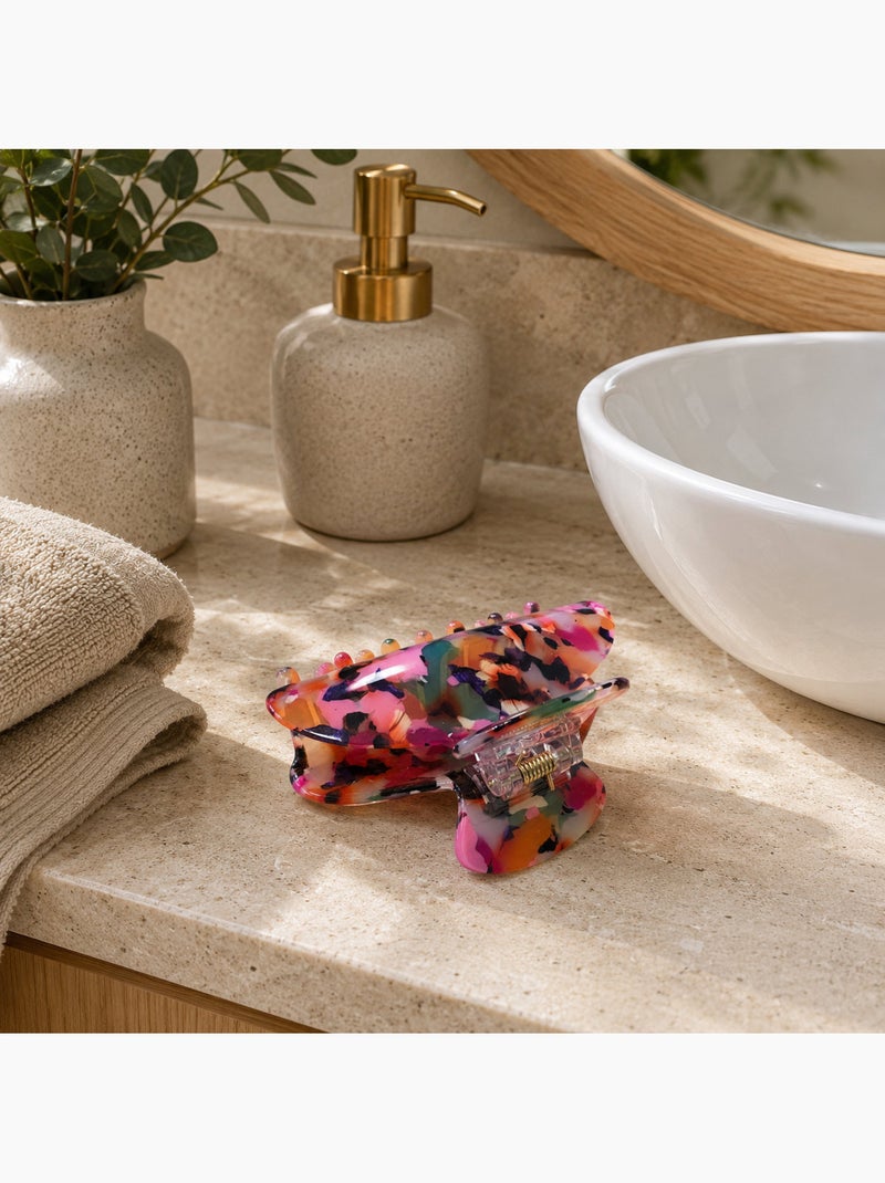 Grande pince crabe cheveux effet nacré irisé Blush - Kiabi