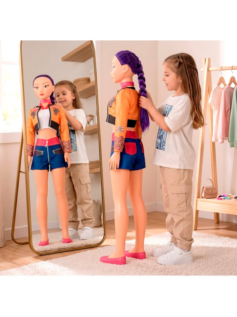 Grande poupée de 105 cm cheveux lilas +3 ans k-pop diva squad N/A - Kiabi