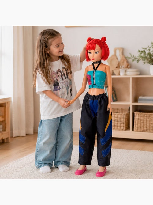 Grande poupée de 105 cm cheveux roux +3 ans k-pop diva squad - Kiabi