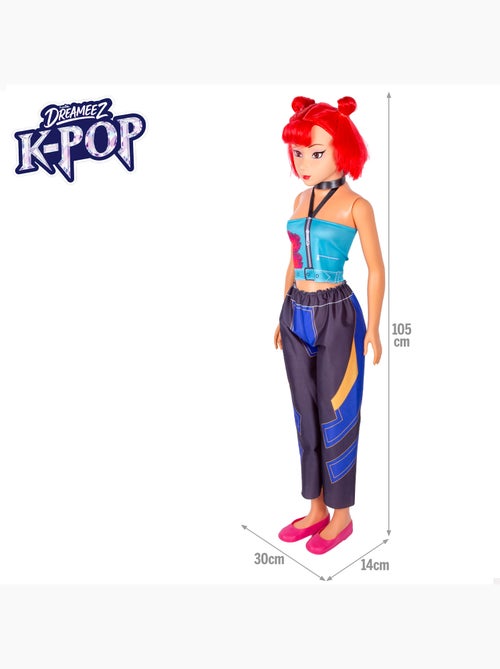Grande poupée de 105 cm cheveux roux +3 ans k-pop diva squad - Kiabi