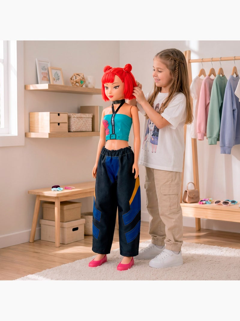 Grande poupée de 105 cm cheveux roux +3 ans k-pop diva squad N/A - Kiabi
