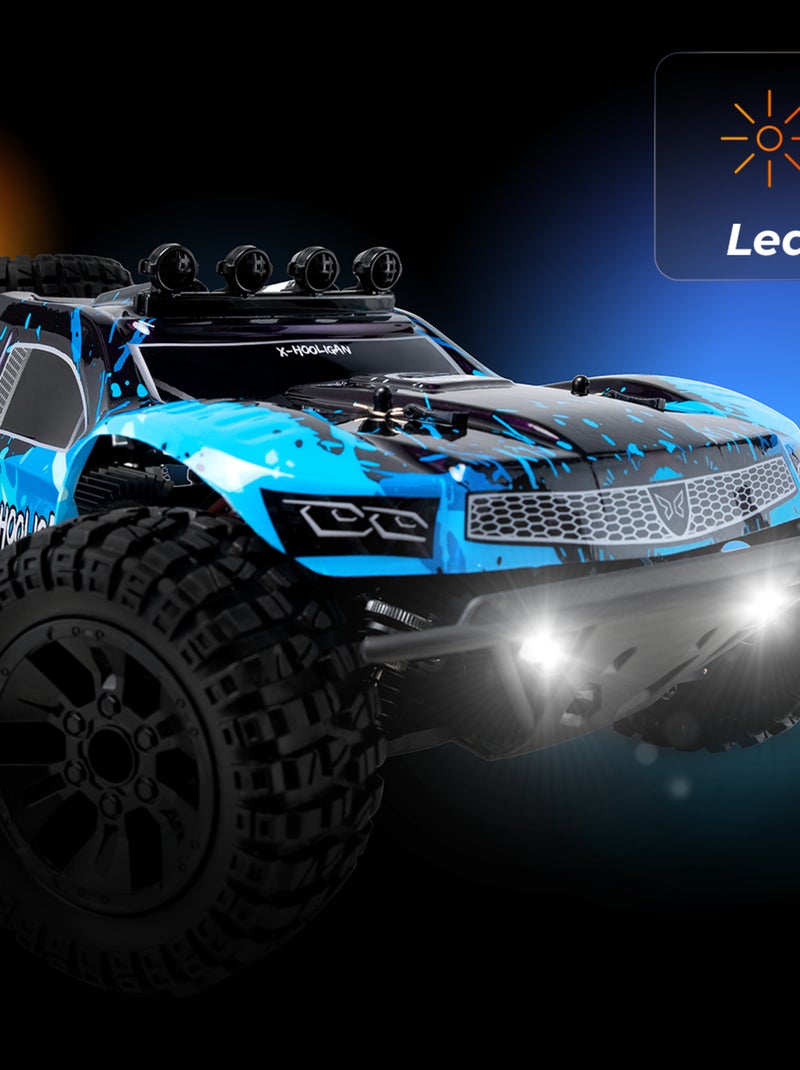 Grande voiture télécommandée OVERMAX Hooligan - Vitesse 35 km/h - Traction 4x4 - 40 min Noir Bleu Noir - Kiabi