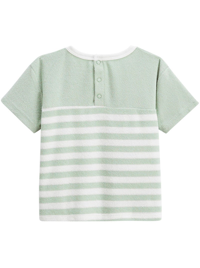 Grappig Crocro badstof T-shirt Kaki - Kiabi