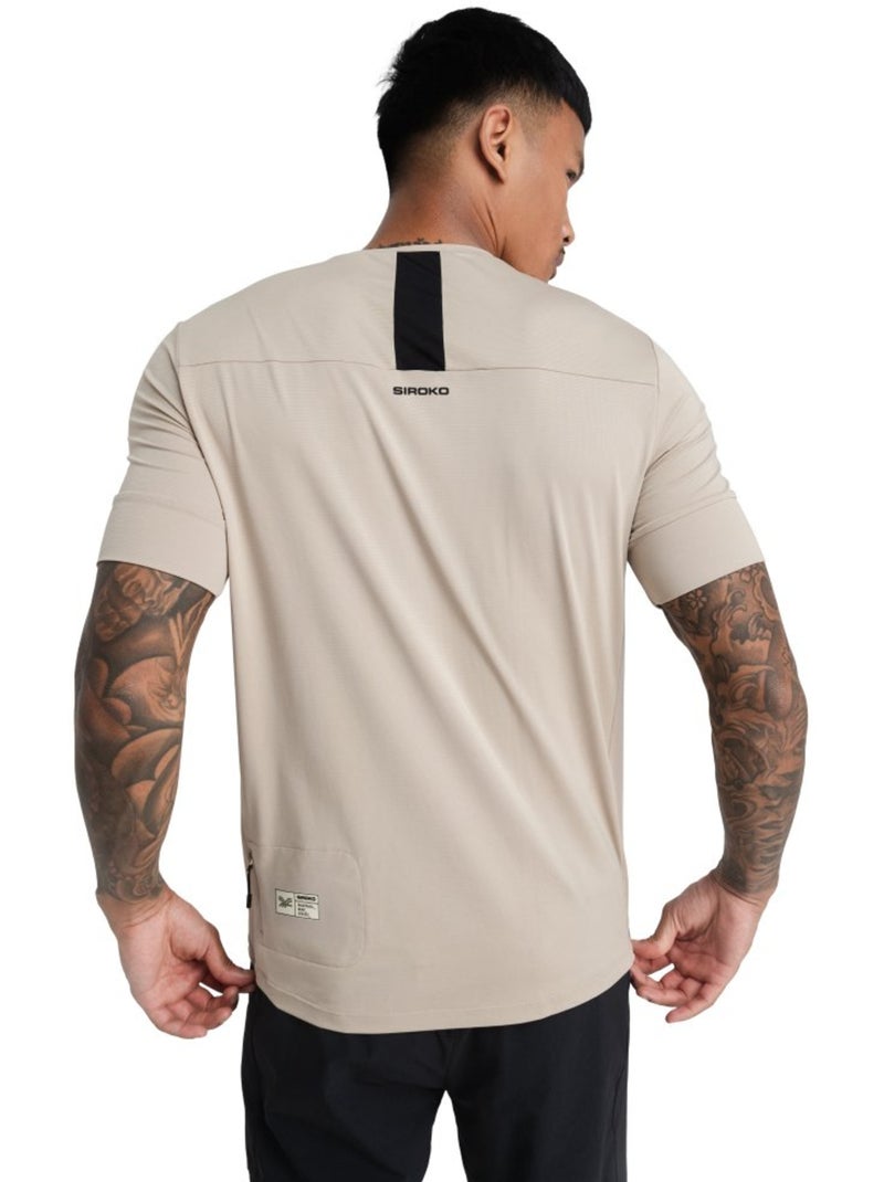 Gravel fiets t-shirt heren Beige - Kiabi