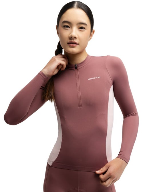 Gravel wielershirt lange mouwen dames - Kiabi