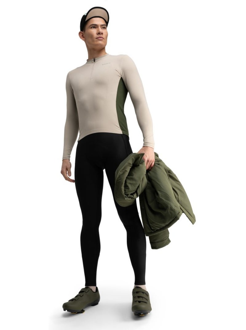 Gravel wielershirt lange mouwen heren Beige - Kiabi