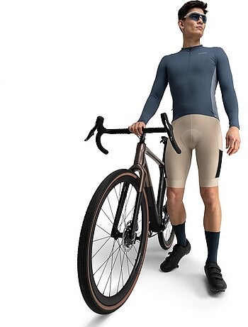 Gravel wielershirt lange mouwen heren