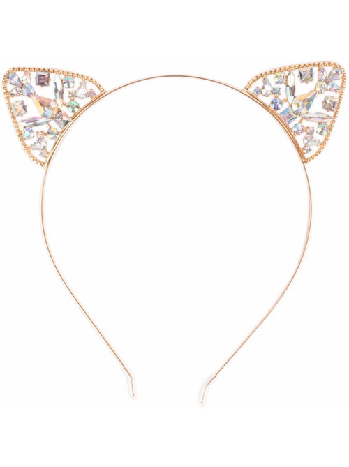 Great pretenders | bandeau à cheveux serre-tête chat strass - Kiabi