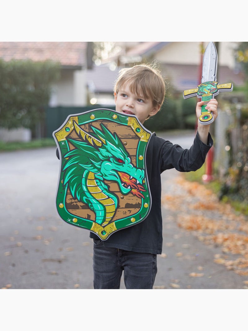 Great pretenders | bouclier de chevalier dragon vert en mousse Vert - Kiabi
