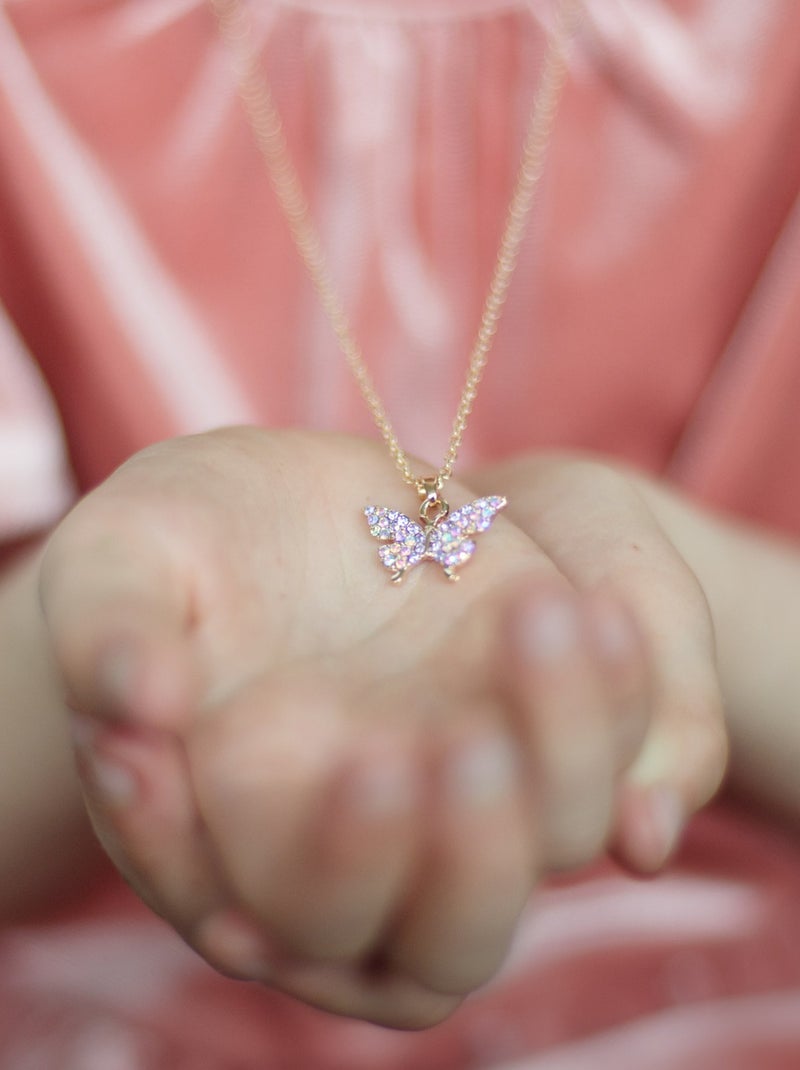 Great pretenders | collier papillon en strass Rose - Kiabi