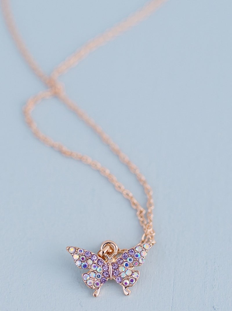 Great pretenders | collier papillon en strass Rose - Kiabi