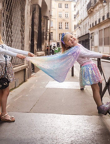 Great pretenders | déguisement enfant cape à sequins pastel