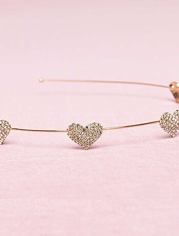 Great pretenders | diadème serre-tête enfant coeurs strass