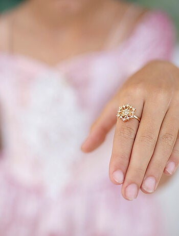 Great pretenders | ensemble collier et bague en strass flocon