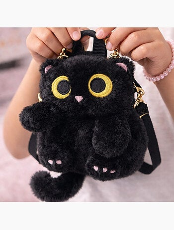 Great pretenders | mini sac à dos portefeuille enfant chat peluche