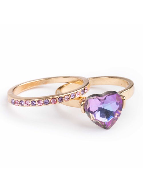 Great pretenders | set de 2 bagues precious purple - Kiabi