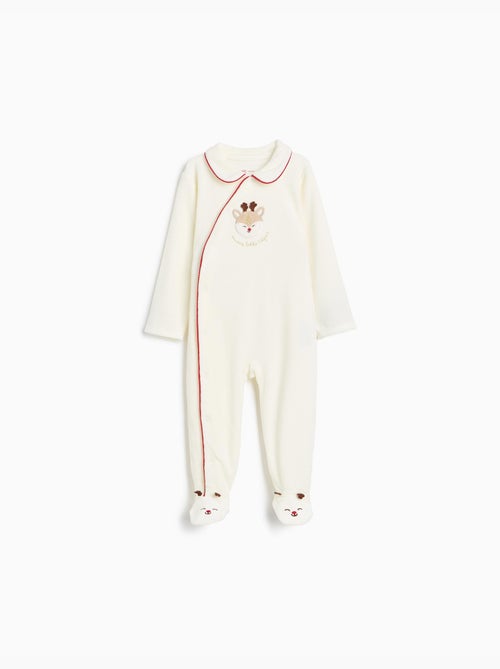 Grenouillère de noël en velours, mo fashion - Kiabi
