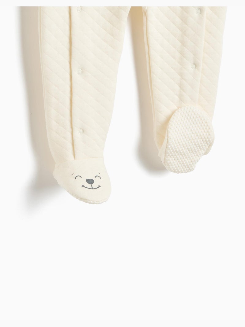Grenouillère en maille interlock, mo fashion Beige - Kiabi